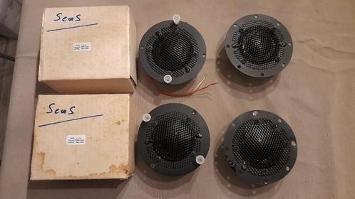 2 setjes SEAS 1.5" Tweeter/midrange -  6ohm - 60 watt top tw, Audio, Tv en Foto, Luidsprekerboxen, Zo goed als nieuw, Front, Rear of Stereo speakers