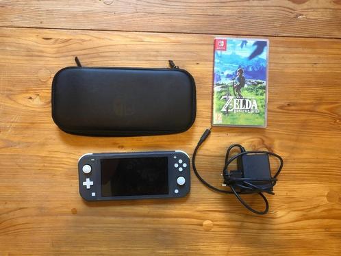 Nintendo Switch Lite (Gray) + Zelda Breath of the Wild., Games en Spelcomputers, Games | Nintendo Switch, Gebruikt, Avontuur en Actie