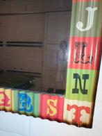 Spiegel retro, gegolfd metaal, Verzamelen, Retro, Ophalen, Huis en Inrichting