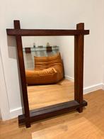 Miroir brutaliste en bois foncé, vintage, Enlèvement