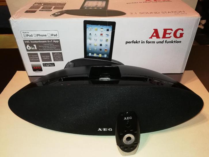 Enceinte portable AEG 2.1 / 25 Watts Ipod, Iphone, Ipad, Audio, Tv en Foto, Mp3-spelers | Accessoires | Apple iPod, Zo goed als nieuw