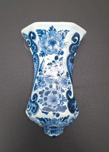 Bac à fleurs et bol d'eau bleus Vintage Oud Delft