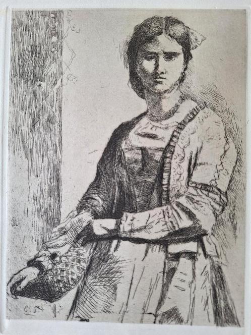 Ets Eugène Smits Sorrente uit 1872, Antiek en Kunst, Kunst | Etsen en Gravures, Ophalen of Verzenden