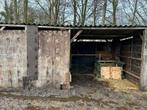 Gratis tuinhuis en paardenstallen, Tuin en Terras, Ophalen, Gebruikt, Hout, Tuinhuis