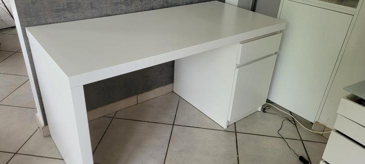Bureau Malm blanc, Maison & Meubles, Bureaux, Utilisé, Bureau, Enlèvement