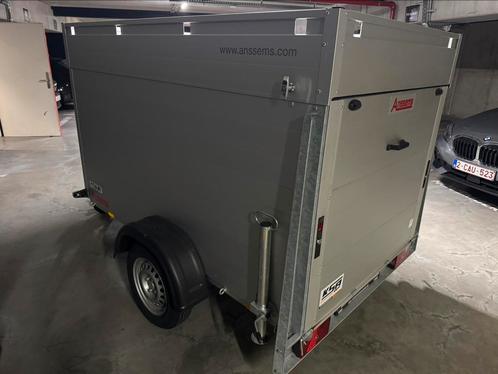 Anssems gesloten aluminium aanhangwagen geremd 750kg, Auto diversen, Aanhangers en Bagagewagens, Zo goed als nieuw, Ophalen