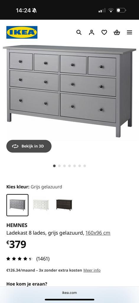 Hemnes 160x 96 ( 2 maanden oud), Huis en Inrichting, Kasten | Ladekasten, Zo goed als nieuw, Ophalen