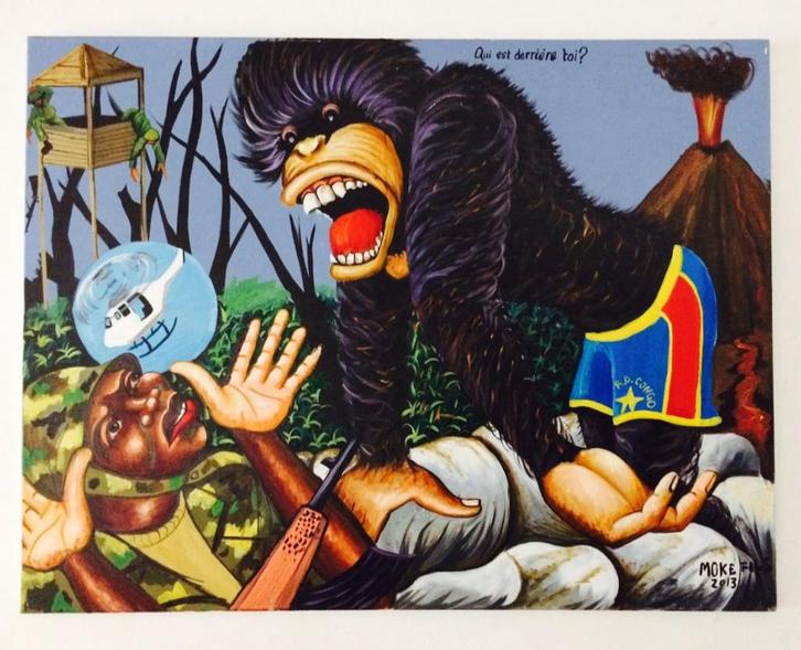 Peinture Congo Moke fils, Antiek en Kunst, Kunst | Schilderijen | Klassiek, Ophalen