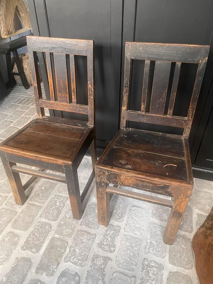2 houten stoelen, Huis en Inrichting, Stoelen, Ophalen