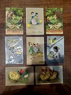 Joyeuse Pâques, enfants, poules, fleurs, poussins.coqs., Collections, Enlèvement ou Envoi, Enfants