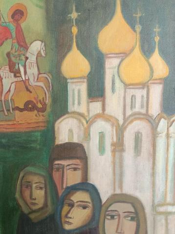 Theo HUMBLET "Sainte Russie 1970" olieverf op doek beschikbaar voor biedingen