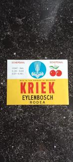 Oud bieretiket kriek rodea br eylenbosch Schepdaal, Verzamelen, Ophalen of Verzenden, Zo goed als nieuw