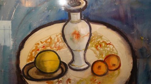 Emiel Adams "stilleven". aquarel., Antiek en Kunst, Kunst | Schilderijen | Klassiek, Ophalen