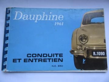 MANUEL D'UTILISATION RENAULT DAUPHINE  disponible aux enchères