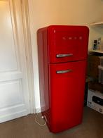 Rode SMEG frigo met apart vriesvak, Elektronische apparatuur, Ophalen, Zo goed als nieuw