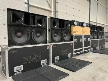 Nexo system: 8x PS15-R2 + 2x NXAMP4X4 + 4x flightcases