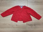Rode gilet Obaibi maat 80, Kinderen en Baby's, Babykleding | Maat 80, Ophalen of Verzenden, Zo goed als nieuw, Obaibi, Truitje of Vestje