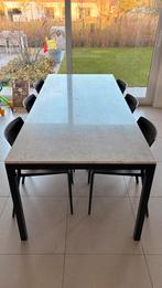 Marmeren tafel 95x220cm carrara wit marmer, Ophalen, Zo goed als nieuw
