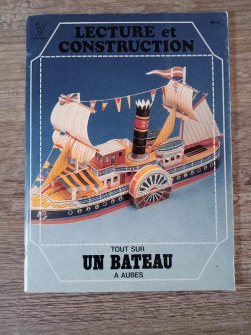 Vintage constructie boek 'un bateau', Boeken, Vervoer en Transport, Zo goed als nieuw, Boot, Ophalen of Verzenden
