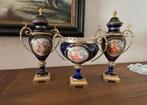 Set van 3 blauwe antieke vazen, Ophalen of Verzenden