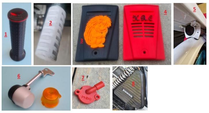 Honda Camino Pieces imprimée en 3D, Fietsen en Brommers, Brommeronderdelen | Algemeen, Nieuw, Overige typen, Ophalen of Verzenden