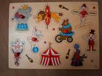Noppenpuzzel thema circus, Ophalen, Zo goed als nieuw, Van hout, Minder dan 10 stukjes