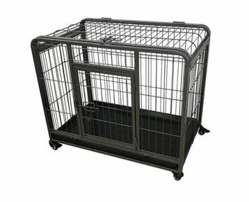 Hondenbench Strong Heavy Duty met Opvangplaat en wieltjes beschikbaar voor biedingen