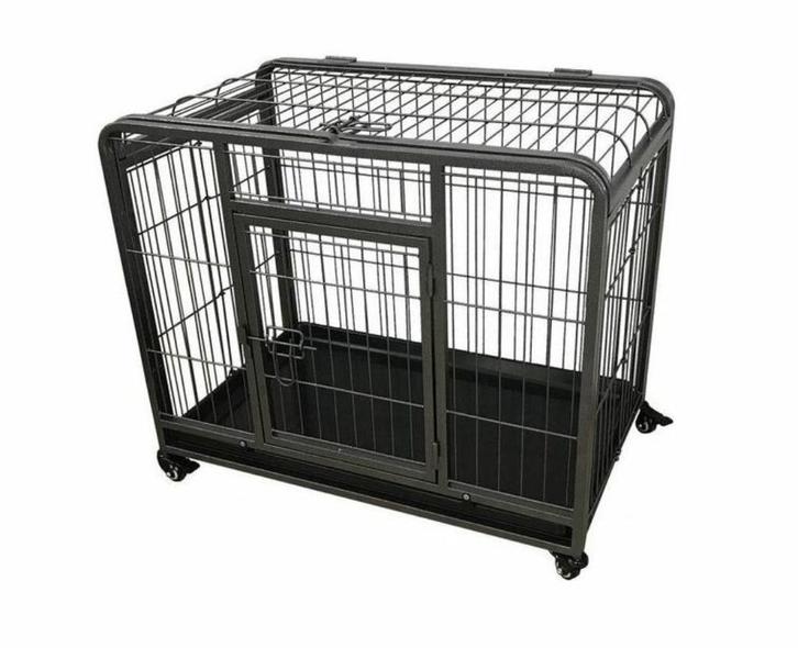 Hondenbench Strong Heavy Duty met Opvangplaat en wieltjes, Dieren en Toebehoren, Overige Dieren-accessoires, Nieuw, Ophalen of Verzenden