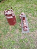 Brocante set van waterpomp en kruik, melkkan, Ophalen