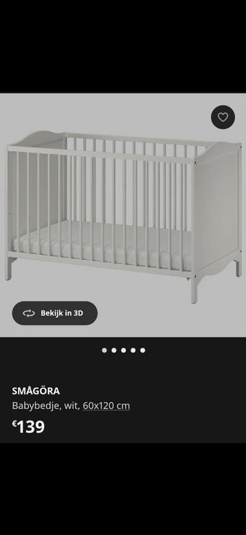 Babybedje 60x120cm paar keer gebruikt  beschikbaar voor biedingen