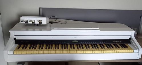 elektrische piano Delson Adagio 8891, Muziek en Instrumenten, Piano's, Gebruikt, Piano, Wit, Digitaal, Hoogglans, Ophalen