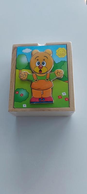 Verkleedpuzzel beer in hout (nieuw) Verschillende hoofdjes  beschikbaar voor biedingen