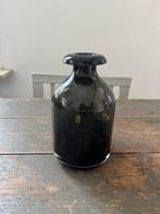 VINTAGE FLES VAAS DIK FUMÉ GLAS ZEER GOEDE STAAT, Ophalen of Verzenden, Gebruikt, Overige kleuren, Glas