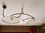Luminaire suspension 2 lampes, Enlèvement, Comme neuf, Verre