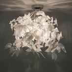 Witte plafondlamp met blaadjes, Maison & Meubles, Lampes | Plafonniers, Enlèvement, Utilisé, Tissus