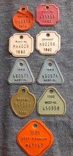 fietsnummerplaten 9 stuks, Ophalen