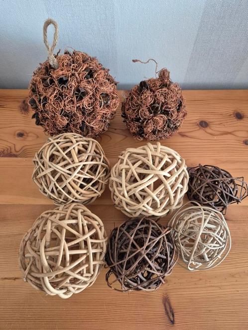 natuurlijke decoratieset, decoratieve ballen, Huis en Inrichting, Woonaccessoires | Kransen, Gebruikt, Ophalen