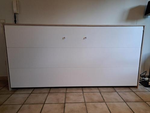 Bedkast, Huis en Inrichting, Slaapkamer | Bedden, Zo goed als nieuw, Eenpersoons, 90 cm, 210 cm, Hout, Wit, Ophalen