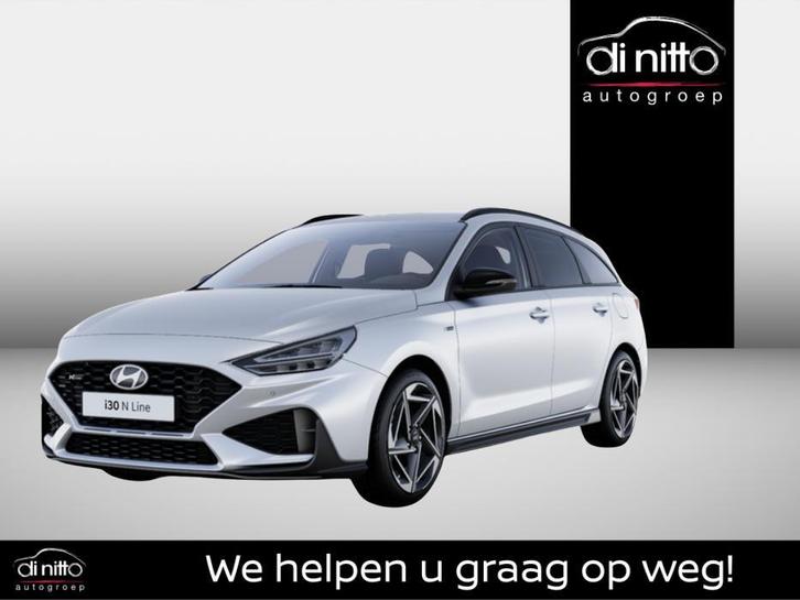 Hyundai i30 1.5 T-GDI SKY N-LINE 7-DCT 48V MILD HYBR, Auto's, Hyundai, Bedrijf, Te koop, i30, Lederen bekleding, Benzine, B, Break