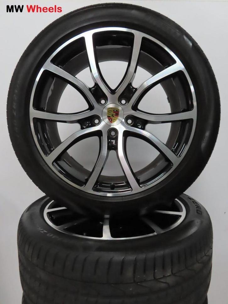 Porsche 21 inch Origineel velgen Cayenne E3 met zomerbanden, Auto-onderdelen, Banden en Velgen, Banden en Velgen, Zomerbanden