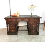 Dubbelzijdige Antieke Franse bureau zware eik B 140 D 80 H76, Antiek en Kunst, Ophalen