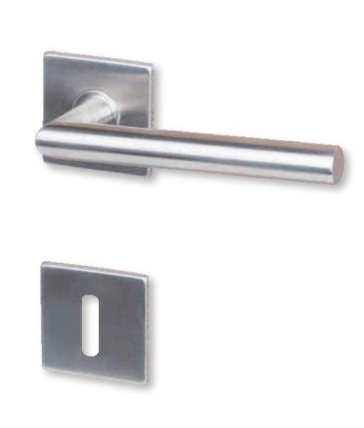 Thys Linea Square Deurklink (2x), Doe-het-zelf en Bouw, Hang- en Sluitwerk, Nieuw, Klink of Kruk, Inox, Ophalen of Verzenden