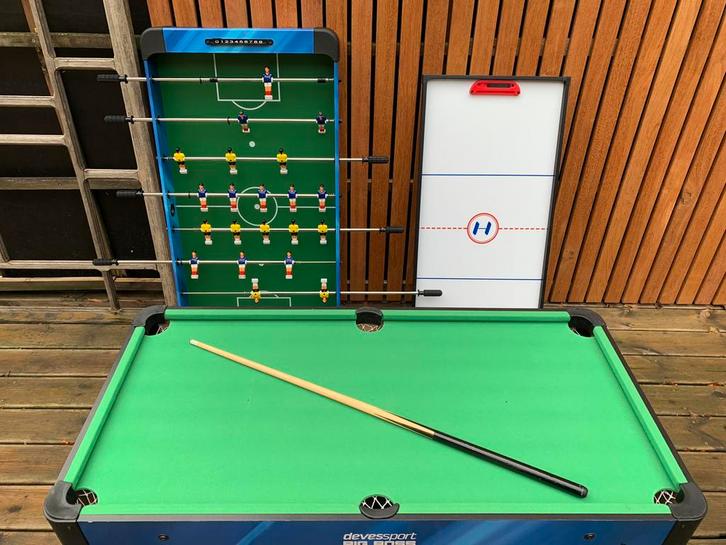 BABY-FOOT 7 en 1 (foot, billard, ping-pong, hockey…), Sport en Fitness, Biljarten en Poolen, Zo goed als nieuw, Biljarttafel, Ophalen of Verzenden