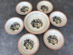 7-delige keramische mosselset, Huis en Inrichting, Ophalen, Keramiek, Zo goed als nieuw, Boerenbont