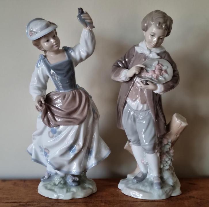 Puntgave Porseleinen LLADRO Beelden 27cm Spanje 4758 4757, Antiek en Kunst, Antiek | Porselein, Ophalen of Verzenden