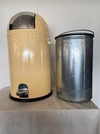 vuilbak wesco kick vintage beige kleur, Ophalen, Gebruikt, Met pedaal, 50 tot 75 cm