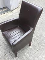 Tafelstoel met armleuning, Ophalen, Gebruikt, Bruin, Hout