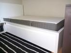 1-persoonsbed met lattenbodem en matras, Huis en Inrichting, Slaapkamer | Bedden, Overige materialen, 90 cm, Eenpersoons, Wit