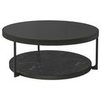 Table basse, marbré/noir verre, 88 cm, Huis en Inrichting, Tafels | Salontafels, Ophalen, Zo goed als nieuw, Glas