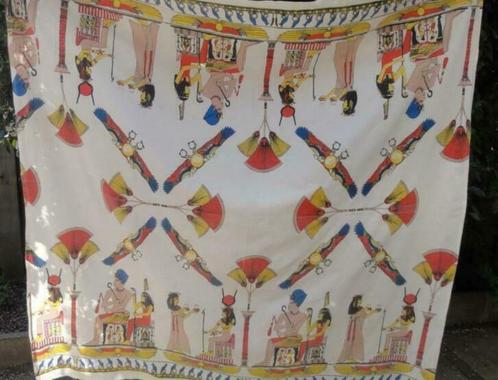 SALE Lap stof met Egyptische afbeeldingen, farao's, Antiek en Kunst, Curiosa en Brocante, Ophalen of Verzenden